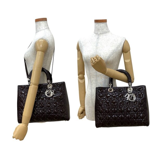 CHRISTIAN DIOR Brown Leather Shoulder Bag - Picture 2 of 10